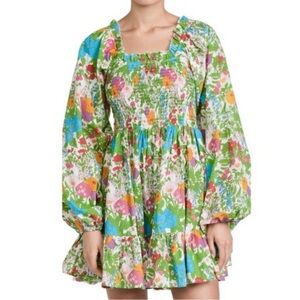 NWOT Mille Calista Mini Floral Dress In Summer Garden Size XXS